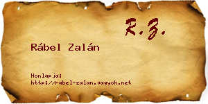 Rábel Zalán névjegykártya