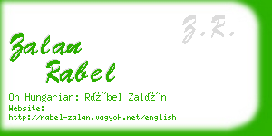 zalan rabel business card